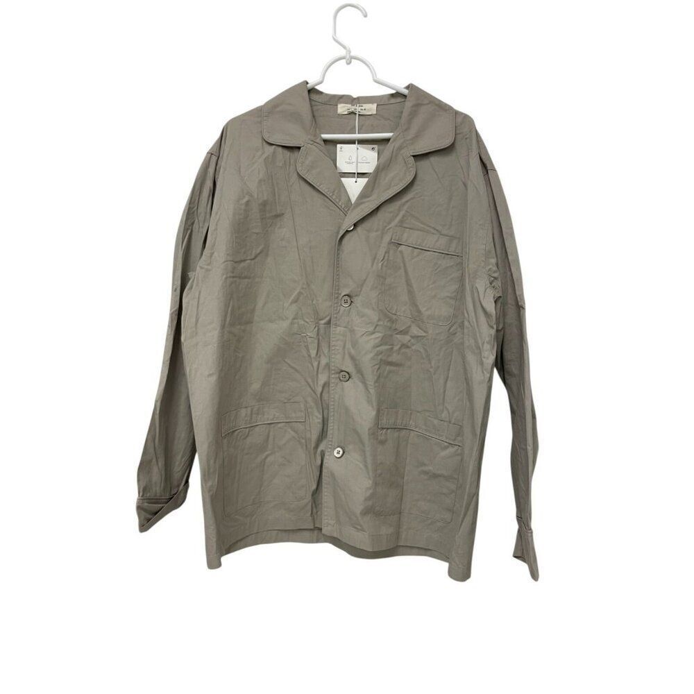 Zara Origins Mens Jacket L Tan Button Up Overshirt Shacket 0775/317 NWT